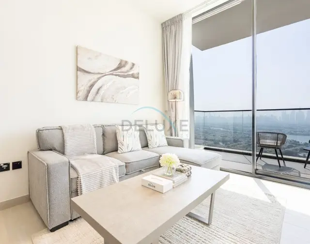 High-Floor 1-Bedroom with Balcony Overlooking the Lake — JVC