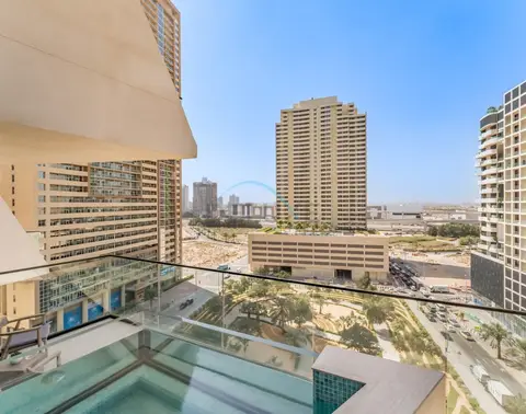 1-Bedroom Oasis Featuring a Private Mini Pool on the Balcony — JVC — photo 5